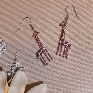 Homemade Giraffe Earrings